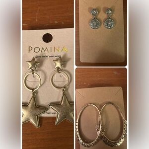 Three pair of Earrings